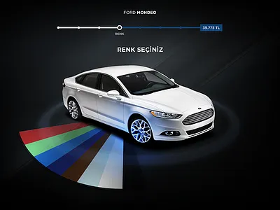 Car Configurator bar car color configurator picker process ui web