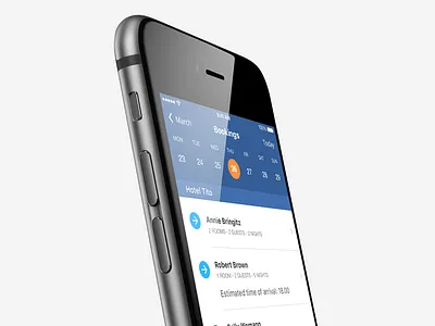Dashboard View app blue booking.com calendar dashboard ios iphone list pulse