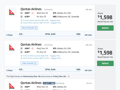 TST Flight - Expand and Collapse feature application bookings flight mobile product responsive travel tst web