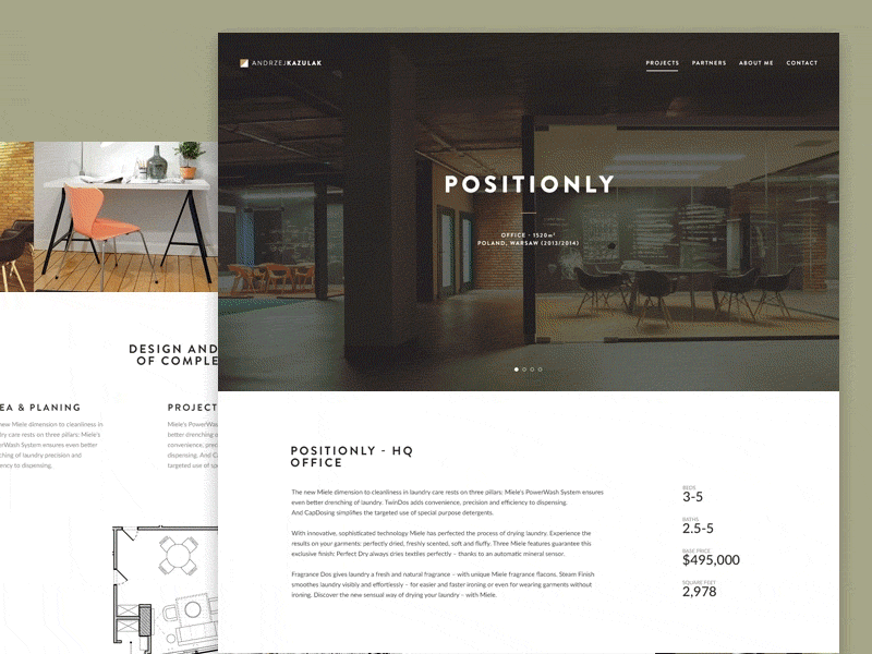 Portfolio - Case Study (website version) animation case study design desktop landing menu portfolio project webdesign website