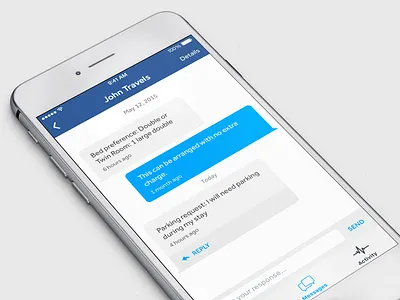 Pulse - Guest communication view app booking.com chat ios iphone messaging pulse