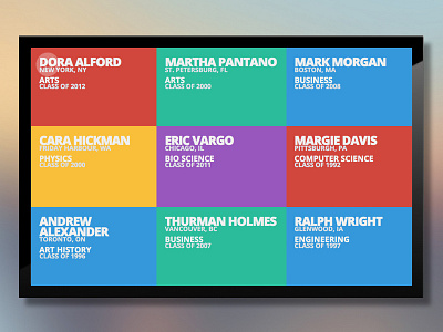 Donor Wall for Digital Signage animation css3 design digital signage display html5 web component