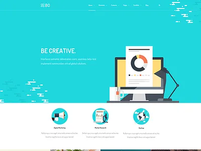 Bo - Some Headers II design header portfolio sale themes ui web design wordpress
