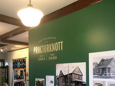 Proctor Historical Society design environment environmental exhibit exhibition graphic historical proctor society vinyl decal wall graphic