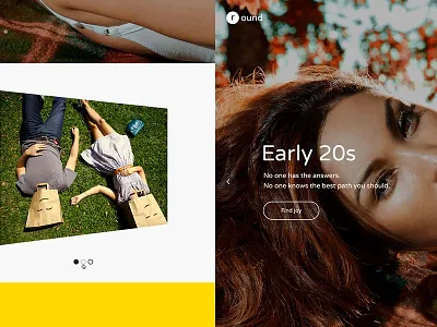 Round clean minimal portfolio round template