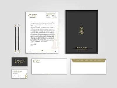 Capitol Bank Branding Identity brand branding collateral identity logo stationery