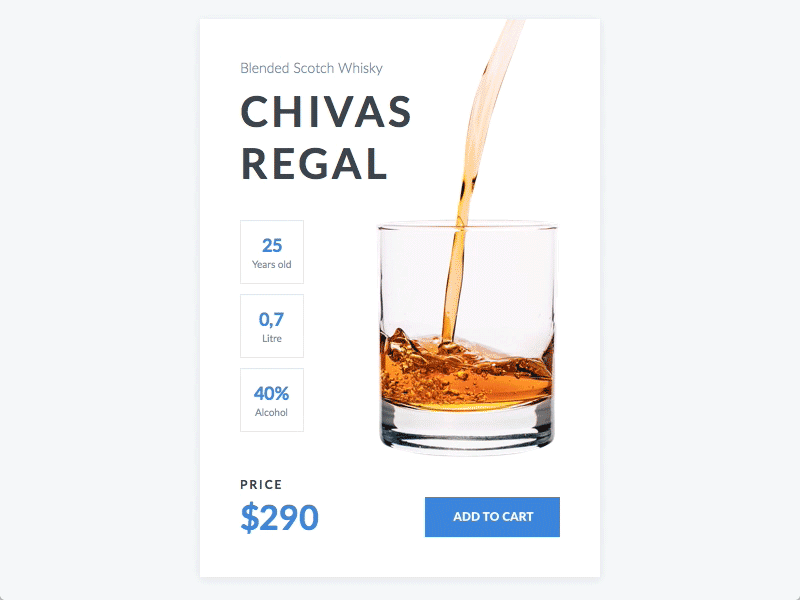 Product Card Animation card clean gif principle principle app product product card ui