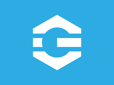 Good Worker grid system hexagon logo logo design mark vector