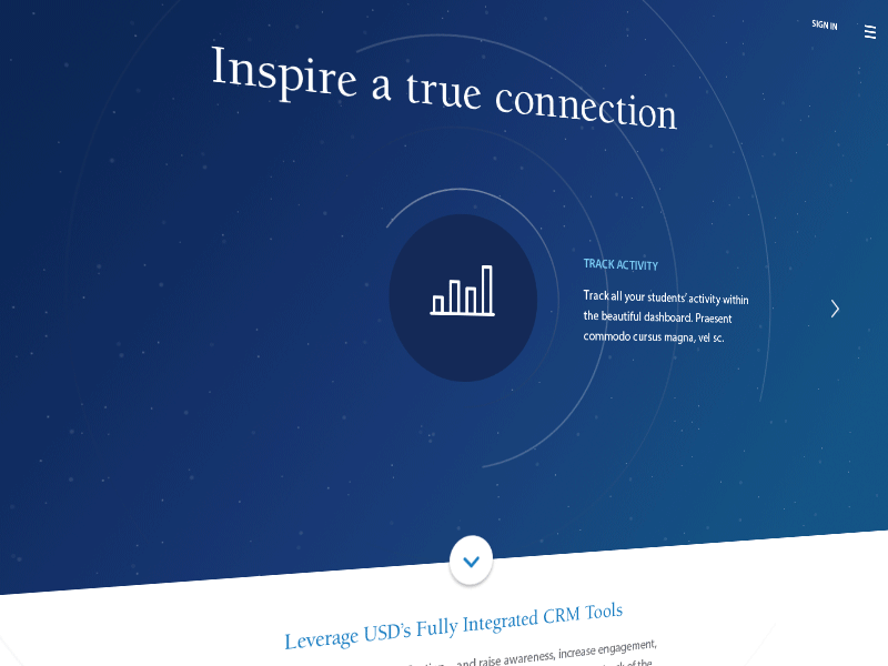 SD Hero animation header ui ux website