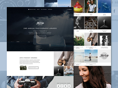 2015 Stocksy Awards awards grid landing page layout photography responsive stocksy website homepage wordpress