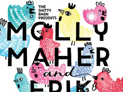 Shitty Barn Poster - 081915 chicken gig poster illustration