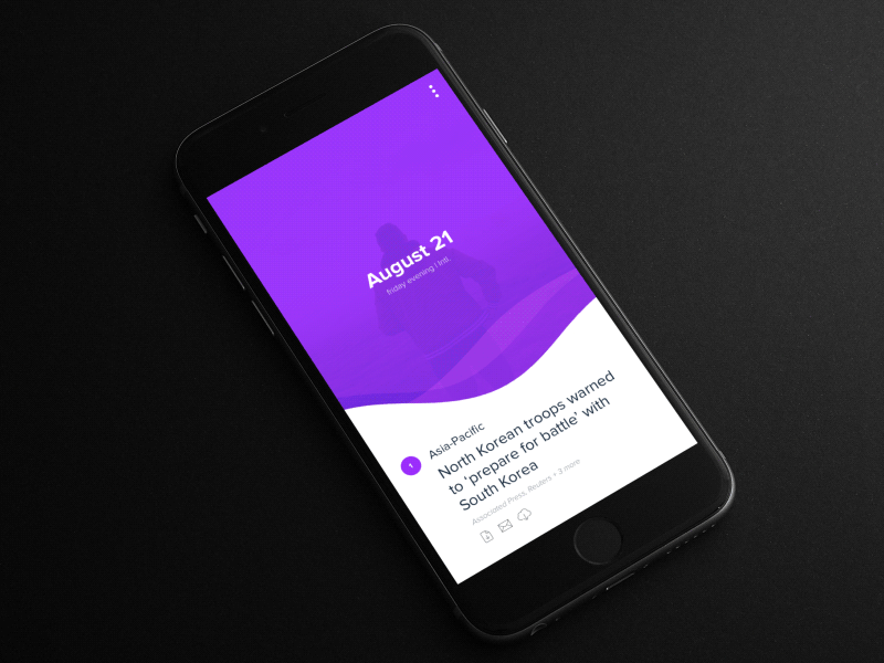 Yahoo News Digest - Redesign animation apple digest flat free gif iphone liquid news redesign ui yahoo