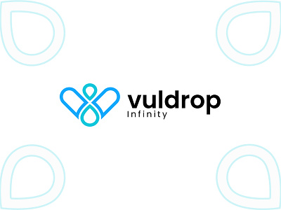 vuldrop + infinity logo design abcdefghijkl brand identity branding design graphic design illustration infinity infinte logo logo designer logodesign logos minimal minimalist logo mnopqrstwxyz modern logo monogram simple logo typography vull