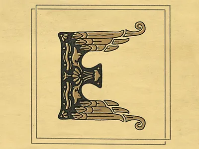 Letter E design hand type handmade lettering typography