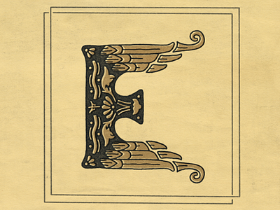 Letter E design hand type handmade lettering typography