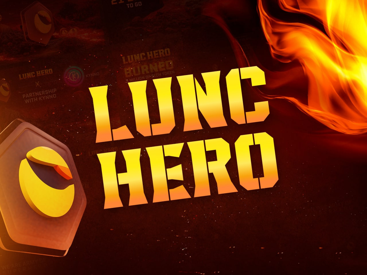 Wordmark Logo for LUNCHERO banner banner design bitcoin blockchain crypto crypto banner cryptocurrency currency ethereum fire flame imtiazux logo nft wallet web web banner