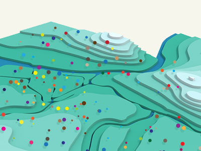 Topographic Map Detail 3d abstract cinema4d city color landscape map topography