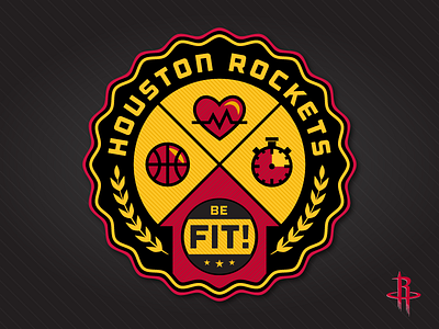 Rockets Be Fit! Logo WIP basketball fitness laurel rockets