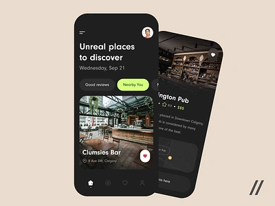 Pub & Bar Search Mobile IOS App android animation app app design app interaction bar dashboard design interaction ios locations map mobile mobile app mobile ui pub search ui uiux ux
