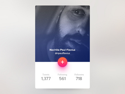 Day 057 - Twitter Profile about card design info material profile twitter