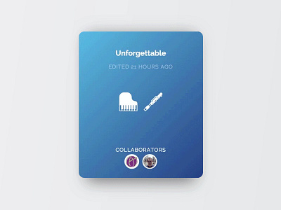 Preview Card collaborative design flat instrument materials music score