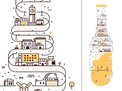 The town that beer built beer buildings lake mountains town