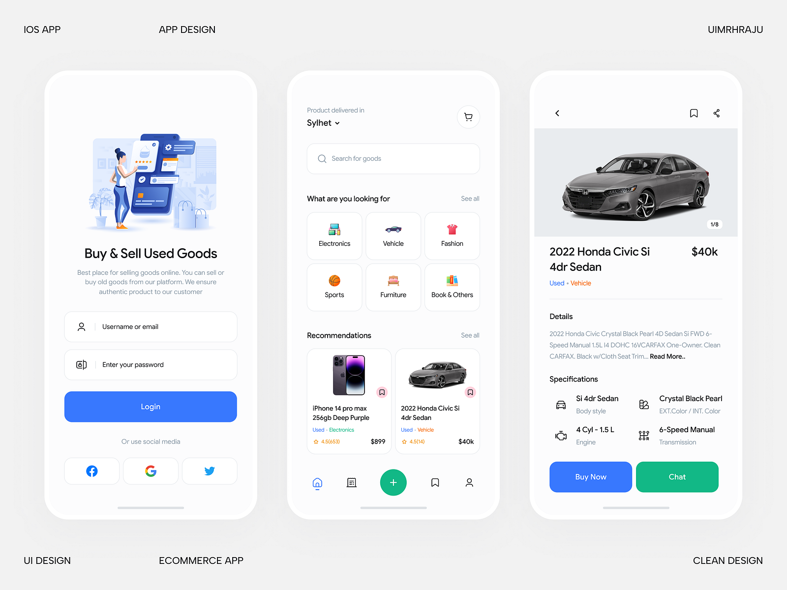 e-Commerce App by Raju Husen on Dribbble