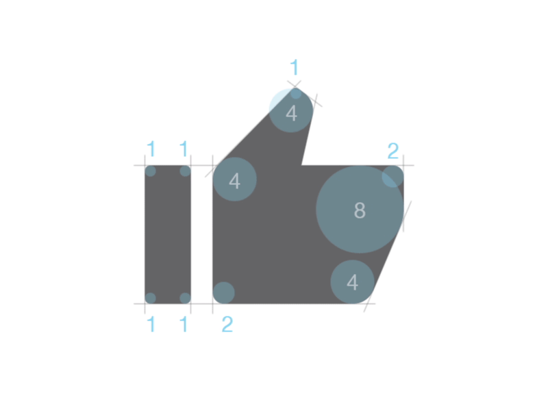 Thumbs Up Redesign animated icon animation icon like button proportion