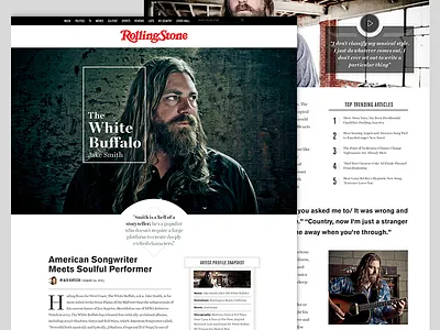 Rolling Stone website redesign concept concept editorial flat layout magazine redesign rolling stone serif typography web website