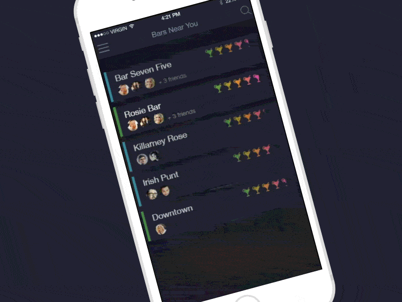 Bars near bar bars dark framer js ios iphone life night violet