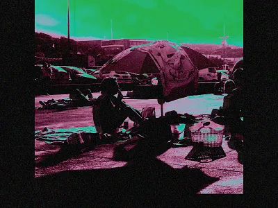 Paradise album artwork photography retro typography