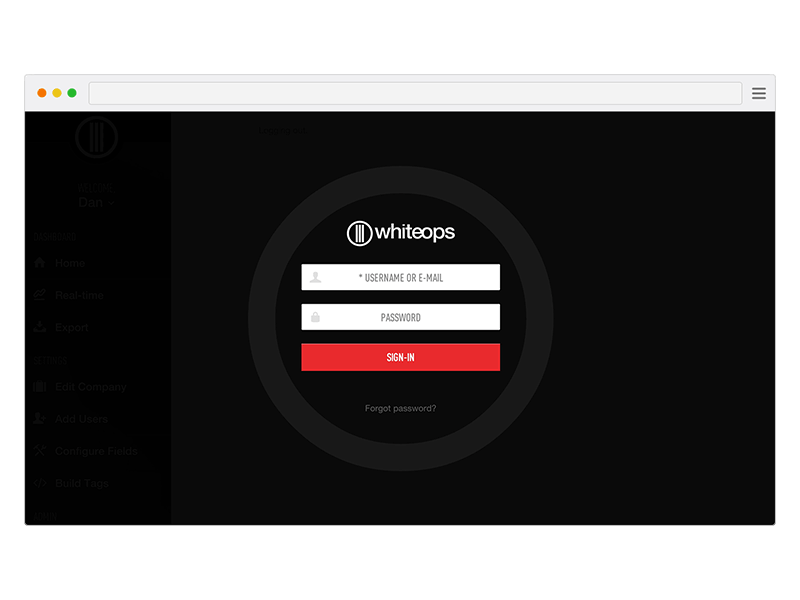 WhiteOps Login Animation GIF angular animation button float label form gif html5 interaction login preloader sign in ui