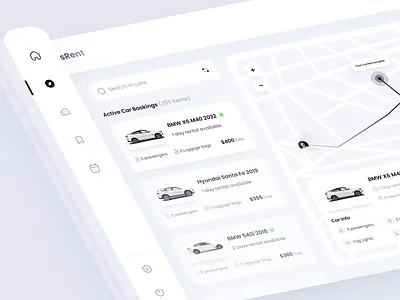 Car Renting - Dashboard Design (Light mode) app car car rental car renting dashboard design graphic design light mode minimal rental app renting trending ui ux