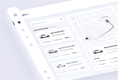 Car Renting - Dashboard Design (Light mode) app car car rental car renting dashboard design graphic design light mode minimal rental app renting trending ui ux