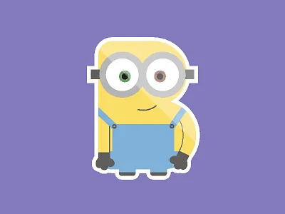 B for Bob the Minion - Blackformat Design Community blackformat illustration illustrator letter minions