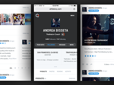 Sports App Mobile dark handsome mobile sports ios8 ui ux