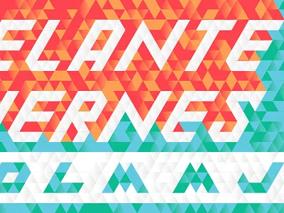 Goin' Up on a Viernes geometric hispanic latino lettering tile triangle type