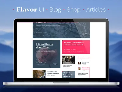 Flavor UI articles blog shop ui