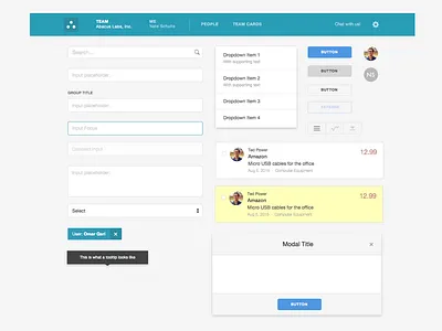 Abacus UI Toolkit abacus ai elements interface kit psd sketch ui user interface