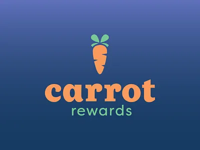 Carrot Rewards Logo app branding carrot health icon logo rewards