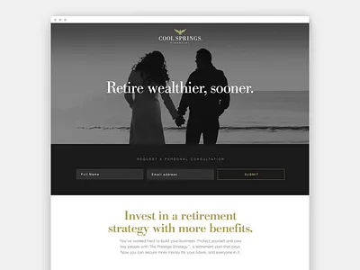 Cool Springs Financial cool springs design eagle financial icon identity landing page logo website