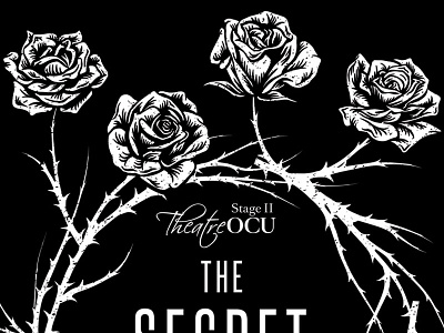 The Secret Rapture drawing illustration play poster rose theatre thorns