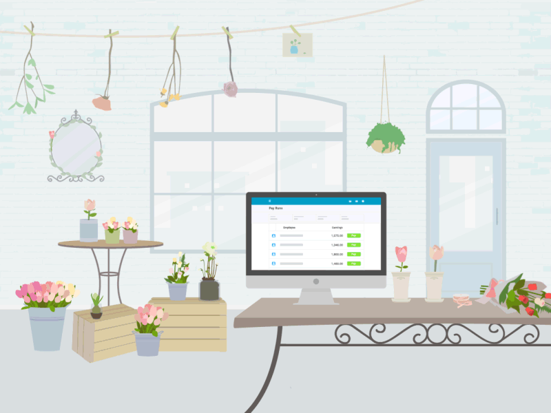 Payroll for small business florist flower interface payroll shop small business