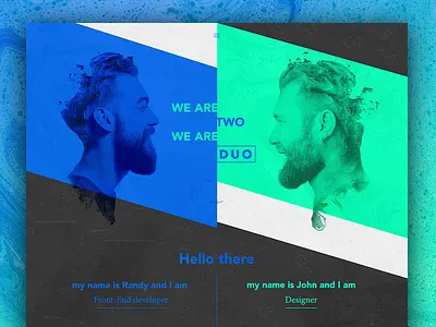 D U O agency experiment landing one page portfolio service studio team ui ux web website