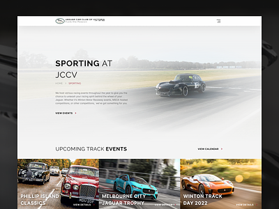 Revamping the Jaguar Car Club of Victoria's Website 3d design jaguar ui