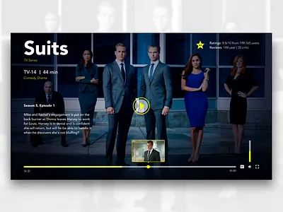 Day 16 Video Player Ui card imdb media movie pause play player sketch3 ui user interface video video player