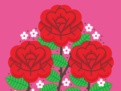 June Baby flower flowers illustration june month pink red roses vector