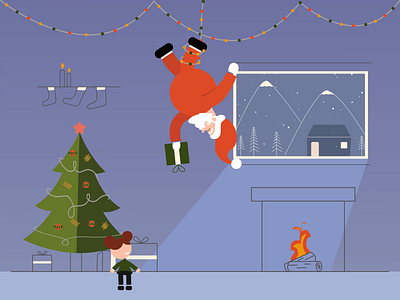 Christmas 2022 Animation 🎅🏿 2023 christmas design illustration interaction design merry christmas mobile app ui new year product design santa ui ux visual identity xmas