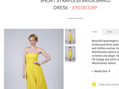 Matchimony Product Page clean ecommerce flat interface products shopify shopping ui