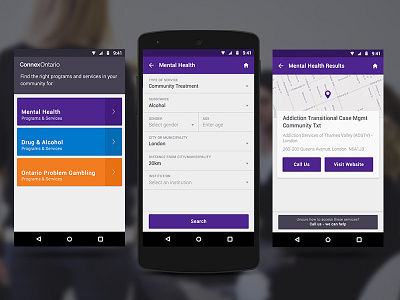 Simple Android App android app appdesign design flat health homepage material mobile screen